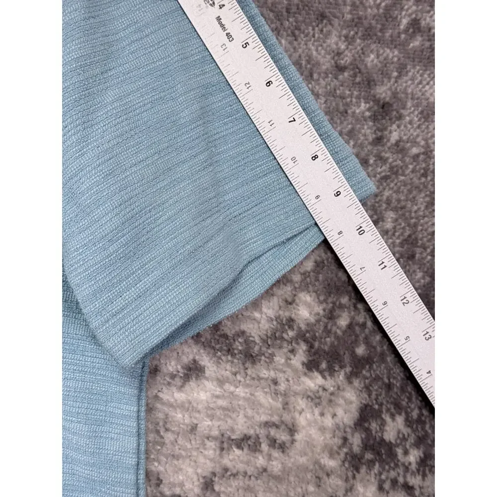 New Banana Republic Polo Shirt Medium Mens Slub Boucle Luxury Texture Blue